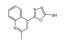 5-(2-methylquinolin-4-yl)-3H-1,3,4-oxadiazole-2-thione结构式