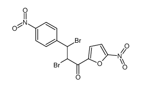 2,3-dibromo-1-(5-nitrofuran-2-yl)-3-(4-nitrophenyl)propan-1-one结构式