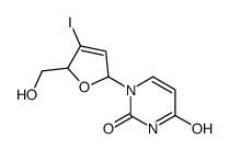 1-[(2R,5R)-5-(hydroxymethyl)-4-iodo-2,5-dihydrofuran-2-yl]pyrimidine-2,4-dione Structure