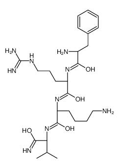 (2S)-6-amino-N-[(2S)-1-amino-3-methyl-1-oxobutan-2-yl]-2-[[(2S)-2-[[(2S)-2-amino-3-phenylpropanoyl]amino]-5-(diaminomethylideneamino)pentanoyl]amino]hexanamide Structure