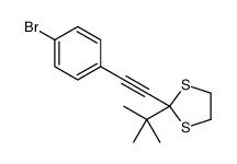 2-[2-(4-bromophenyl)ethynyl]-2-tert-butyl-1,3-dithiolane Structure