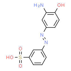 m-[(3-amino-4-hydroxyphenyl)azo]benzenesulphonic acid structure