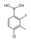 4-CHLORO-2-FLUORO-3-METHYLPHENYLBORONIC ACID Structure