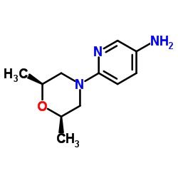 6-((2R,6S)-2,6-二甲基吗啉代)吡啶-3-胺结构式