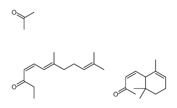 (4E,6E)-7,11-dimethyldodeca-4,6,10-trien-3-one,propan-2-one,(E)-4-(2,6,6-trimethylcyclohex-2-en-1-yl)but-3-en-2-one Structure