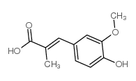 3-(4-羟基-3-甲氧基苯基)-2-甲基丙烯酸结构式
