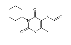 N-(3-cyclohexyl-1,6-dimethyl-2,4-dioxo-1,2,3,4-tetrahydro-pyrimidin-5-yl)-formamide Structure