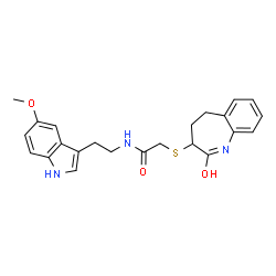2-[(2-hydroxy-4,5-dihydro-3H-1-benzazepin-3-yl)sulfanyl]-N-[2-(5-methoxy-1H-indol-3-yl)ethyl]acetamide Structure