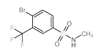 N-甲基-4-溴-3-三氟甲基苯磺酰胺结构式