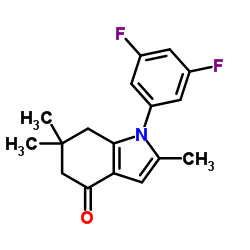 1-(3,5-Difluorophenyl)-2,6,6-trimethyl-1,5,6,7-tetrahydro-4H-indol-4-one Structure