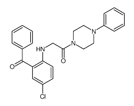 2-(2-benzoyl-4-chloroanilino)-1-(4-phenylpiperazin-1-yl)ethanone结构式
