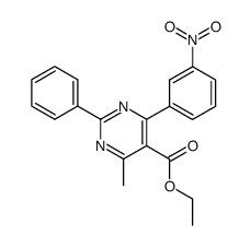ethyl 6-methyl-4-(3-nitrophenyl)-2-phenyl-5-pyrimidinecarboxylate结构式