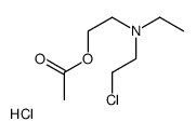 2-[2-chloroethyl(ethyl)amino]ethyl acetate,hydrochloride Structure