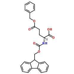 Fmoc-D-谷氨酸-苄酯结构式