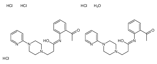 N-(2-acetylphenyl)-3-(4-pyridin-2-ylpiperazin-1-yl)propanamide,hydrate,tetrahydrochloride结构式