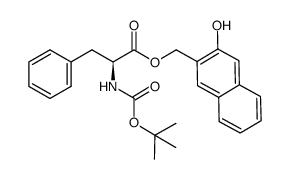 N-Boc-L-phenylalanine (3-hydroxy-2-naphthalenyl)methyl ester Structure