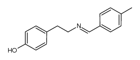 4-(2-(4-methylbenzylideneamino)ethyl)phenol结构式