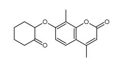 4,8-dimethyl-7-(2'-oxocyclohexyloxy)coumarin Structure