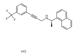 (R)-(1-(naphthalen-1-yl)-ethyl)-[3-(3-trifluoromethyl-phenyl)-prop-2-ynyl]-amine hydrochloride结构式