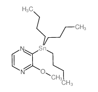 2-(三丁基锡烷基)-3-甲氧基吡嗪结构式