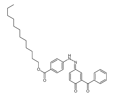 dodecyl 4-[2-(3-benzoyl-4-oxocyclohexa-2,5-dien-1-ylidene)hydrazinyl]benzoate Structure