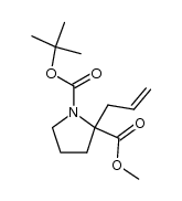 1-tert-butyl 2-methyl 2-allylpyrrolidine-1,2-dicarboxylate结构式