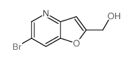 (6-溴呋喃并[3,2-b]吡啶-2-基)甲醇结构式