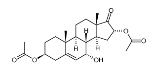 Androst-5-en-17-one, 3,16-bis(acetyloxy)-7-hydroxy-, (3beta,7alpha,16alpha)- (9CI)结构式