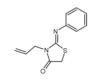 3-allyl-2-(phenylimino)thiazolidin-4-one Structure