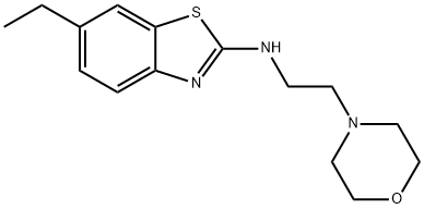 6-乙基-N-(2-吗啉-4-基乙基)-1,3-苯并噻唑-2-胺结构式