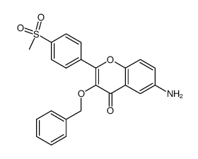 2-(4-methansulfonylphenyl)-3-benzyloxy-6-amino-4H-1-benzopyran-4-one Structure