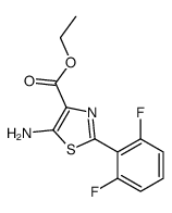 5-氨基-2-(2,6-二氟苯基)噻唑-4-羧酸乙酯结构式