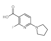 2-氟-6-(吡咯烷-1-基)烟酸结构式