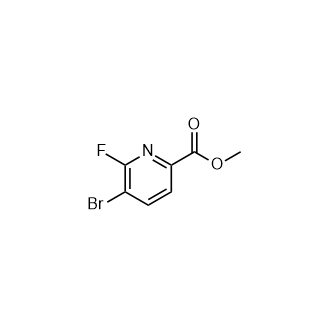 5-溴-6-氟吡啶甲酸甲酯结构式