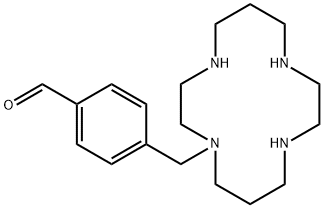 4-((1,4,8,11-tetraazacyclotetradecan-1-yl)methyl)benzaldehyde trihydrochloride structure