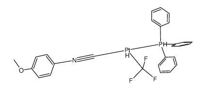 PtH(CF3)(CNC6H4-p-OMe)(PPh3)结构式