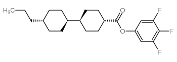 反式,反式-3,4,5-三氟苯基4'-丙基双环己基-4-羧酸酯结构式