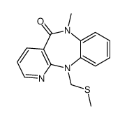 6-methyl-11-(methylsulfanylmethyl)pyrido[3,2-c][1,5]benzodiazepin-5-one结构式