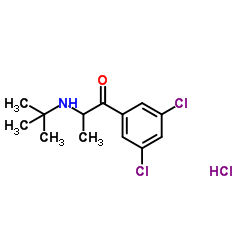 2-(tert-Butylamino)-3’, 5’-Dichloropropiophonone HCl Structure