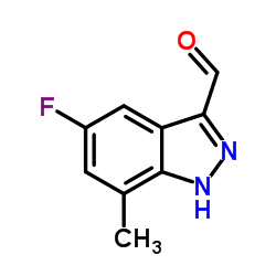 5-氟-7-甲基-1H-吲唑-3-甲醛结构式