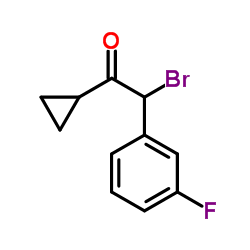 2-溴-1-环丙基-2-(3-氟苯基)乙酮结构式