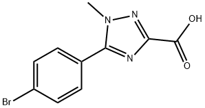 5-(4-bromophenyl)-1-methyl-1H-1,2,4-triazole-3-carboxylic acid结构式