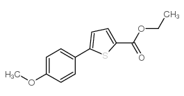 5-(4-甲硫基苯基)噻吩-2-羧酸乙酯结构式