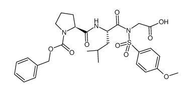 N-((benzyloxy)carbonyl)-L-prolyl-L-leucyl-N-((4-methoxyphenyl)sulfonyl)glycine Structure