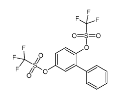 [3-phenyl-4-(trifluoromethylsulfonyloxy)phenyl]trifluoromethanesulfonate结构式