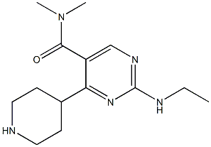 2-(ethylamino)-N,N-dimethyl-4-(piperidin-4-yl)pyrimidine-5-carboxamide Structure