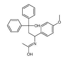 N-[3-hydroxy-1-(4-methoxyphenyl)-3,3-diphenylpropyl]acetamide Structure