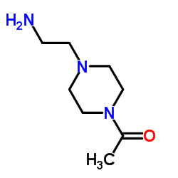 1-[4-(2-氨基乙基)哌嗪-1-基]乙酮结构式