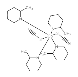 Cobalt,tetrakis(2-methylpyridine)bis(thiocyanato-S)- (9CI) structure