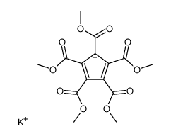 potassium 1,2,3,4,5-pentakis(methoxycarbonyl)cyclopentadienide Structure